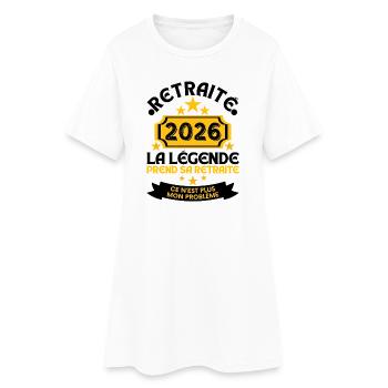 Retired 2026 Men's Legend Retires - Robe T-shirt Femme - blanc - Devant