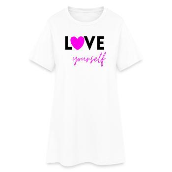 AIME-TOI ROSE ! SENTIMENT D’AUTONOMISATION MENTALE - Robe T-shirt Femme - blanc - Devant