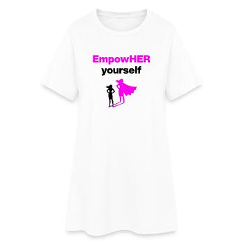 EMPOHER-TOI SUPER-HÉROÏNE ROSE EMPOWERMENT - Robe T-shirt Femme - blanc - Devant