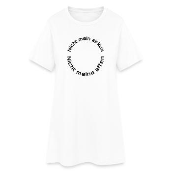 Pas mon cirque – Pas mes singes - Robe T-shirt Femme - blanc - Devant