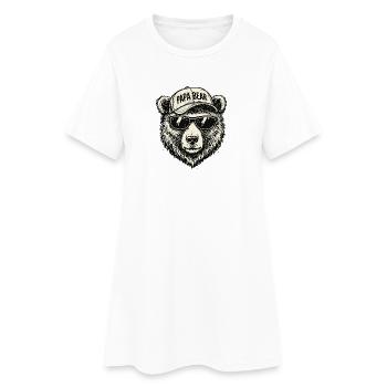 Papa ours Lunettes de soleil Casquette - Robe T-shirt Femme - blanc - Devant