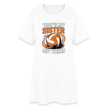 Sœur de volley-ball - Proud Sibling Design - Robe T-shirt Femme - blanc - Devant