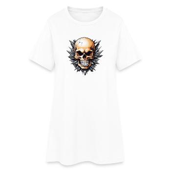 Spikeskull avec Étoile Épineuse - Robe T-shirt Femme - blanc - Devant