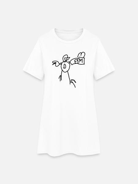Duck with Fastfood Menu - Frauen T-Shirt-Kleid - Weiß