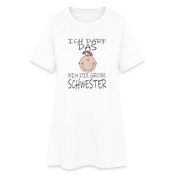Puis-je être la grande sœur - Robe T-shirt Femme - blanc - Devant