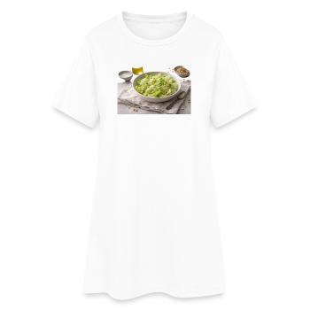 Salade aux pignons de pin - Robe T-shirt Femme - blanc - Devant