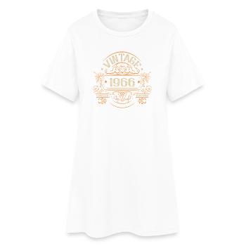 60e anniversaire Année Vintage 1966 Édition Limitée - Robe T-shirt Femme - blanc - Devant