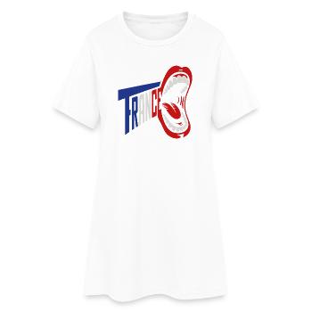 Typographie rétro de Trance Scream - Robe T-shirt Femme - blanc - Devant