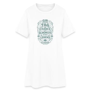 La chance d’être le plus beau jour de ta vie - Robe T-shirt Femme - blanc - Devant