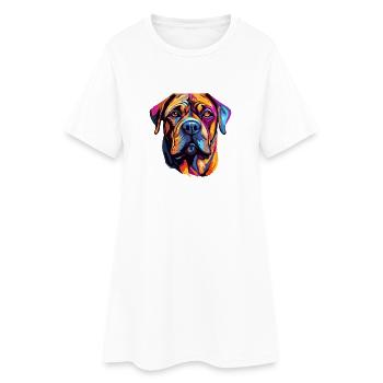 Portrait du chien kaléidoscope - Robe T-shirt Femme - blanc - Devant