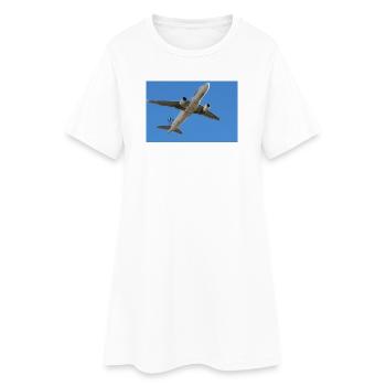 ab in den Urlaub - Frauen T-Shirt-Kleid - Weiß - Vorne