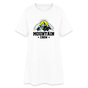 Montagnes Mountain Crew - Robe T-shirt Femme - blanc - Devant