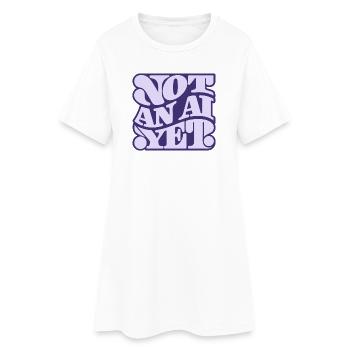 Pas encore une IA - Robe T-shirt Femme - blanc - Devant