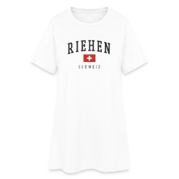 Riehen Suisse Design Vintage - Robe T-shirt Femme - blanc - Devant