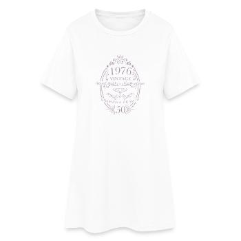 Ornements vintage du 50e anniversaire 1976 - Robe T-shirt Femme - blanc - Devant