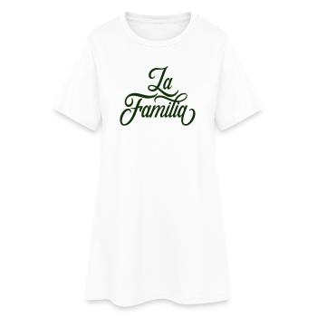 La Famille : Scénario d’amour familial élégant - Robe T-shirt Femme - blanc - Devant