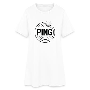 Ping Pong - Tennis de Table - Robe T-shirt Femme - blanc - Devant
