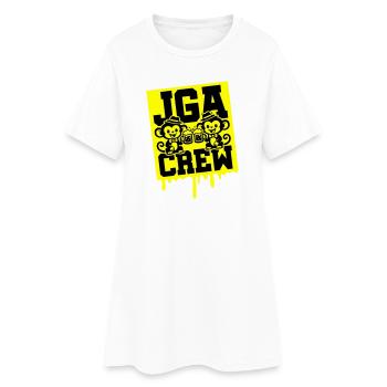 Jga Crew Junggesellen Affe - Frauen T-Shirt-Kleid - Weiß - Vorne
