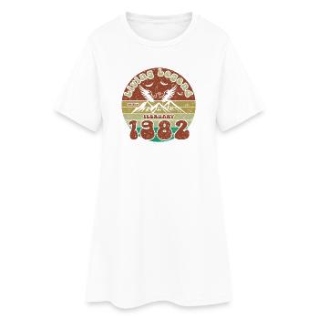 44th Birthday Living Legend since VIN 02/1982 - Women’s T-Shirt Dress - white - Front