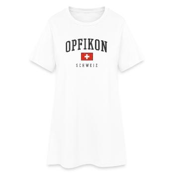 Opfikon – identité suisse de Zurich - Robe T-shirt Femme - blanc - Devant