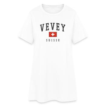 Emblème Vevey Suisse - Robe T-shirt Femme - blanc - Devant