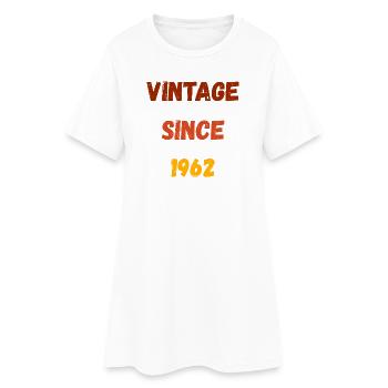 Anniversaire 1962 - Millésime depuis 1962 - Robe T-shirt Femme - blanc - Devant