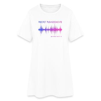 Podcast Histoire de la musique - Robe T-shirt Femme - blanc - Devant
