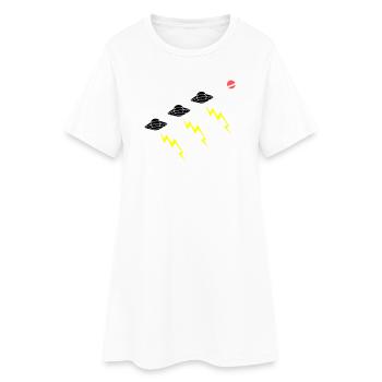 Invasion d’OVNIs, attaque éclair Vector extraterrestre - Robe T-shirt Femme - blanc - Devant