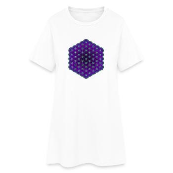 Motif de mandala de yoga rave Kaleidoscope en tenue de festival - Robe T-shirt Femme - blanc - Devant