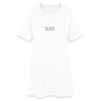 Le Livre était Meilleur - Robe T-shirt Femme - blanc - Devant