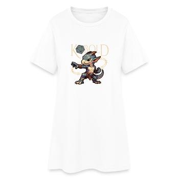 Guerrier Kobold et Dés - Robe T-shirt Femme - blanc - Devant
