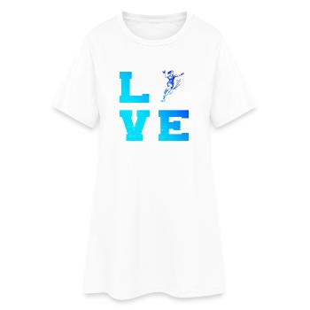 Fresh handball motif for handball for women - Women’s T-Shirt Dress - white - Front