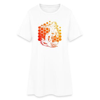 I love snowboard cool motif for snowboard - Women’s T-Shirt Dress - white - Front