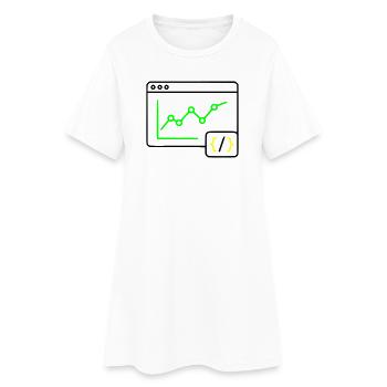 Vecteur de navigation de codage de graphiques d’analyse web - Robe T-shirt Femme - blanc - Devant