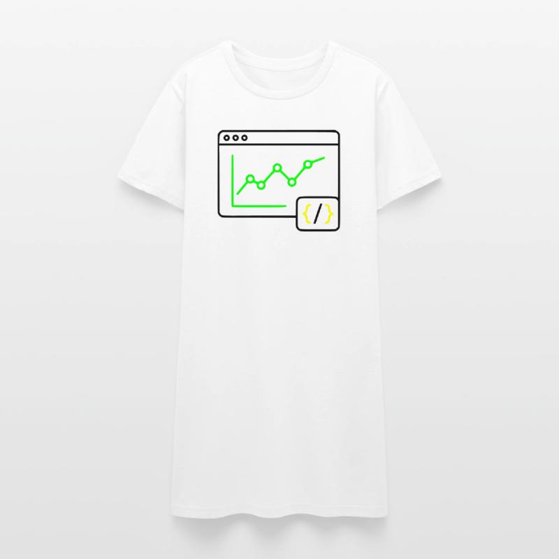 Web Analysis Chart Coding Browser Vector Women’s T-Shirt Dress