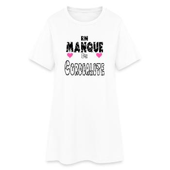 En Manque de Cordialité - Robe T-shirt Femme - blanc - Devant