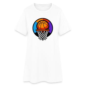 Graphique d’icône ballon de basket-ball - Robe T-shirt Femme - blanc - Devant