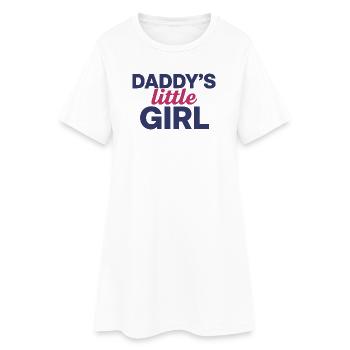 Design de la petite fille mignonne de papa - Robe T-shirt Femme - blanc - Devant