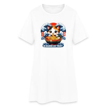 I need ramen - Women’s T-Shirt Dress - white - Front