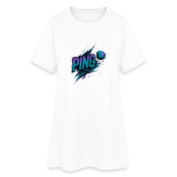 Tischtennis – Tennistisch - Frauen T-Shirt-Kleid - Weiß - Vorne