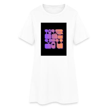 Love You - Robe T-shirt Femme - blanc - Devant