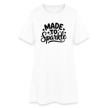 Made to Sparkle - Women’s T-Shirt Dress - white - Front