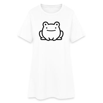 grenouille - Robe T-shirt Femme - blanc - Devant