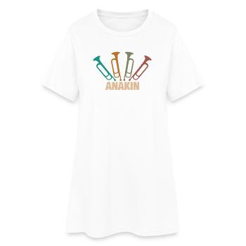 First name Anakin - Women’s T-Shirt Dress - white - Front