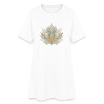 Lotus zen, symbole de calme et d’équilibre - Robe T-shirt Femme - blanc - Devant