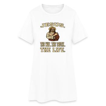 Jésus. La Voie. La vérité. La Vie. - Chrétiens - Robe T-shirt Femme - blanc - Devant