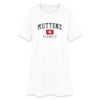 Emblème du drapeau suisse de Muttentz - Robe T-shirt Femme - blanc - Devant