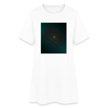 Spirale de lutte turquoise au centre - Robe T-shirt Femme - blanc - Devant
