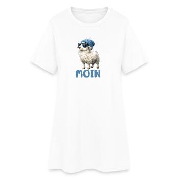 Moin mouton avec des lunettes de soleil - Robe T-shirt Femme - blanc - Devant