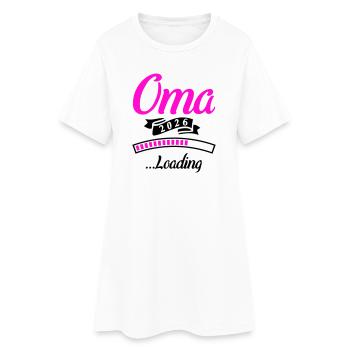 Oma 2026 Loading  - Frauen T-Shirt-Kleid - Weiß - Vorne